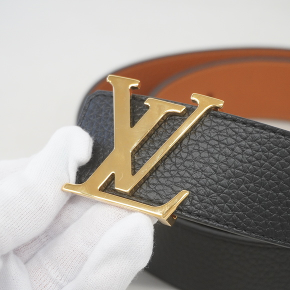 Auth Louis Vuitton Saint Tulle LV Initial M9151 Unisex Standard Belt Brown,Noir - Picture 5 of 5